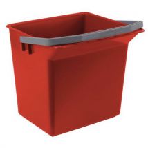 Seau Rectangulaire 6 L Rouge 24 X 225 X 23