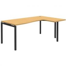 Bureau Compact Retour Droit Ajustable - Hêtre - Open - 120x180cm