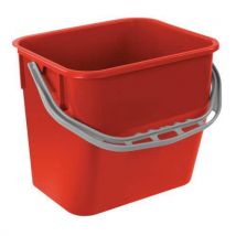 Seau En Plastique Rouge H:26.5 Cm Cap.:12 L