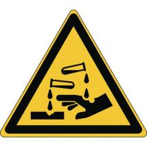 Panneau:danger; Substances Corrosives 87 X100 Mm