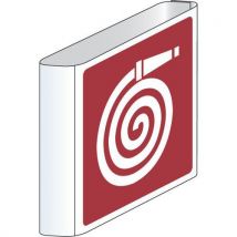 Panneau 20 X 20 Cm Double-face En Drapeau (borne Incendie)