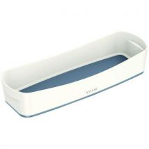 Lot de 4 - Mybox Bac Organiseur Long Blanc / Gris