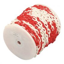 Rouleau 25m De Chaine Usage Courant Rouge/blanc