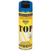 Rocol - Traceur de Chantier Top Bleu - 650/500 mL - Marquage Temporaire Durable et Écologique