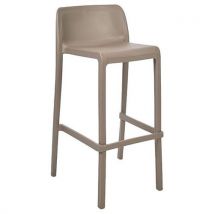 Stamp - Chaise haute Attic Polypropylène Taupe - Usage Collectivité - Empilable - 4.8 kg