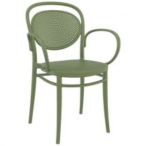 Fauteuil Marcel Polypropylène - Vert Olive