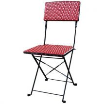 Chaise Opéra Pliante - Rouge/blanc