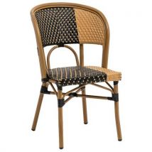 Bridge Vincennes Struc Alu Bois - Ass/dos Wicker Noir/camel