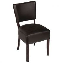 Stamp - Chaise Vivaldi Hêtre Massif PVC Noir - Usage Collectivité - Robuste et Confortable