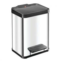 Poubelle Öko Duo Plus M 2 X 9 L Inox - Hailo