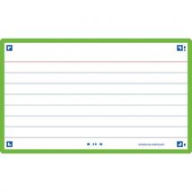 Fiches Bristol Flash 2.0 75x125mm Lignées Cadre Vert
