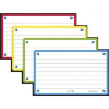 Fiches Bristol Flash 2.0 75x125mm Lignées Cadre Assosrties