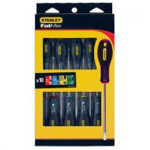 Stanley 1 Jeu De 10 Tournevis Fatmax Phillips, Pozi Et Torx
