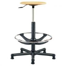 Tabouret Haut Bois Patins Et Repose-pieds Ba Se En Nylon
