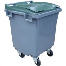 Conteneur 4 Roues 400l Couvercle Vert