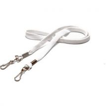 Cordon Tube 12 Mm Avec Double Attache - Blanc