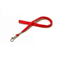Cordon Tube 12 Mm Avec Crochet Métal - Rouge