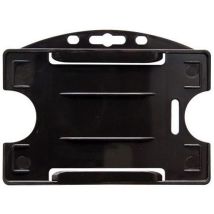 Porte-badge horizontal noir pour 1 carte - 90x65mm - Recyclable