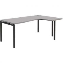 Bureau Compact Retour Droit - Gris Clair - Open - 120x180cm