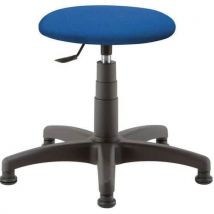 Tabouret Tissu Bleu Roulettes Assise Hteur 39 A 51 Cm