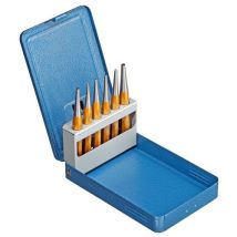 Ensemble De 6 Poinçons Dans Une Cassette À Charnière Métallique