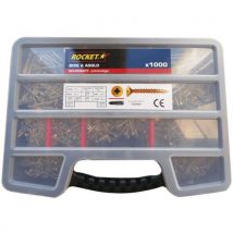 Coffret 12 Cases Vis Rocket Empreinte Pozi Acier 1000 Pcs