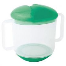 Plastorex - Lot de 6 Tasses à Bec Repliable 20 cl Polypropylène Vert - Micro-ondes & Lave-vaisselle - Idéal pour Bébé
