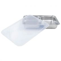 Plateaux Inox 3 Compartiments Avec Couvercle Polyp.