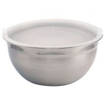 Lot de 3 - Saladiers Inox Ø 24 Cm Avec Couvercle Polyp.