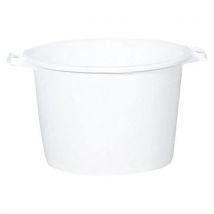 Plastorex - Baquet rond 55 L polypropylène blanc - 55 cm - Robuste et recyclable - Idéal conservation aliments