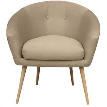 Fauteuil Armand 4 Pieds Coloris Ficelle