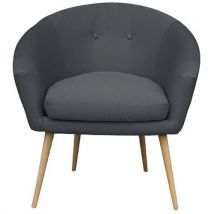 Fauteuil Armand 4 Pieds Coloris Anthracite