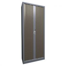 Armoire À Rideaux Classique L. 80 H. 198 Cm Galet Et Alu