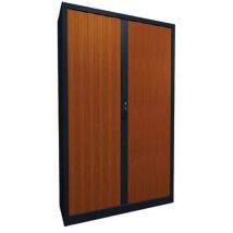 Armoire Rideaux Classique L.120 H.198 Cm 1782 Merisier/anth