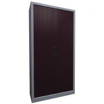 Armoire Rideaux Lame Recouverte L.100cm Et H.198cm Prune/alu