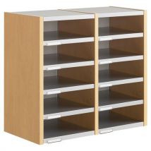 Module Tri De Courrier Double Hauteur 92 Cm Pommier Et Alu.