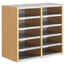 Module Tri De Courrier Simple Hauteur 92 Cm Pommier Et Alu