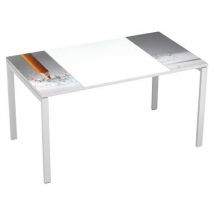 Bureau Easy Office 140x80cm P. Blc Plat. Blc/crayon Papier