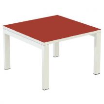 Table Basse Easy Office 60x60 Cm Plateau Rouge