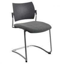 Chaise Visiteur Prague Piètement Luge Gris Assise 0645 Gris
