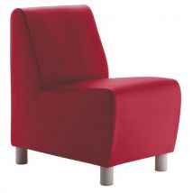 Sokoa - Chauffeuse 1 place Izari tissu PVC Groseille - Rouge - Éco-responsable 41% recyclé