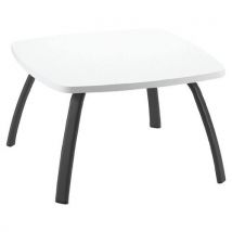 Table Basse 60x60 Cm Piet.noir Plateau Blanc