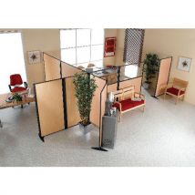 Cloison Kp 122x160cm Cadre Argent Panneau Mixte 1683 Orme