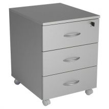 Caisson Mobile 3 Tiroirs Sirius Erable Et Aluminium