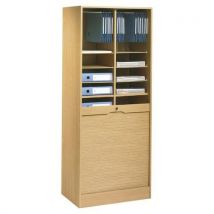Classeur À Rideaux Double 140cm Hêtre