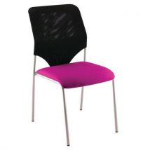 Chaise Visiteur Diaz Dos. Résille Pièt. Alu Ass. 378 Magenta