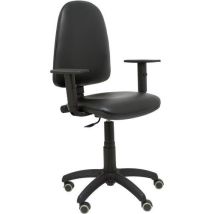 Chaise Ayna Similicuir - Roue Parquet - Noir