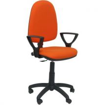 Piqueras Y Crespo - Chaise de bureau Ayna - Orange Foncé - Bras Fixe - Confort Ergonomique - 100cm Hauteur