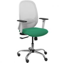 Chaise De Bureau Cilanco Bras Réglable Chromé-vert Émeraude