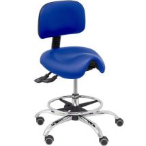 Tabouret Zarza En Similicuir - Bleu